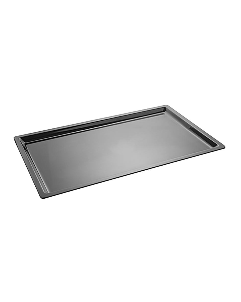 Bac gastronorme - 1/1 GN - H 2 x 53 x 32,5 CM - Mélamine - Noir - -20°C / +120°C - 060411