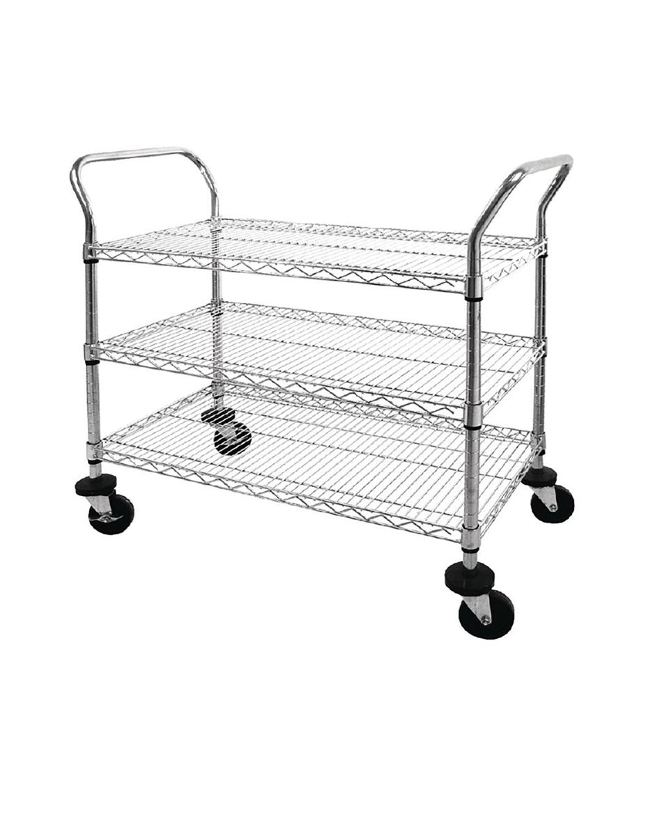 Chariot de service - Vert - H 96 x 45,7 x 91 CM - Acier - Vogue - CC432