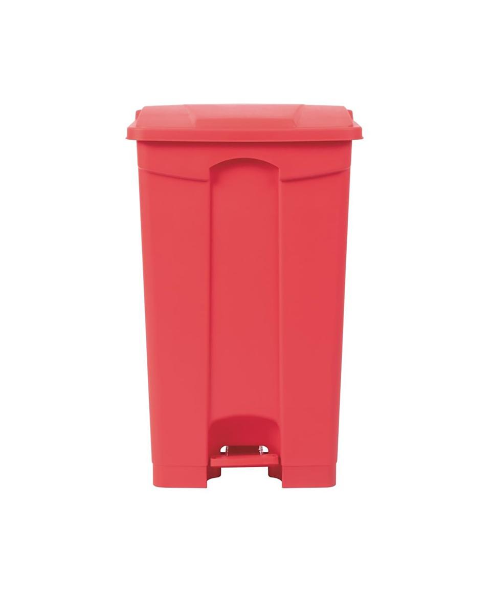 Poubelle - 87 Litres - Rouge - H 82 x 49,5 x 40 CM - Polypropylène - Jantex - DC712