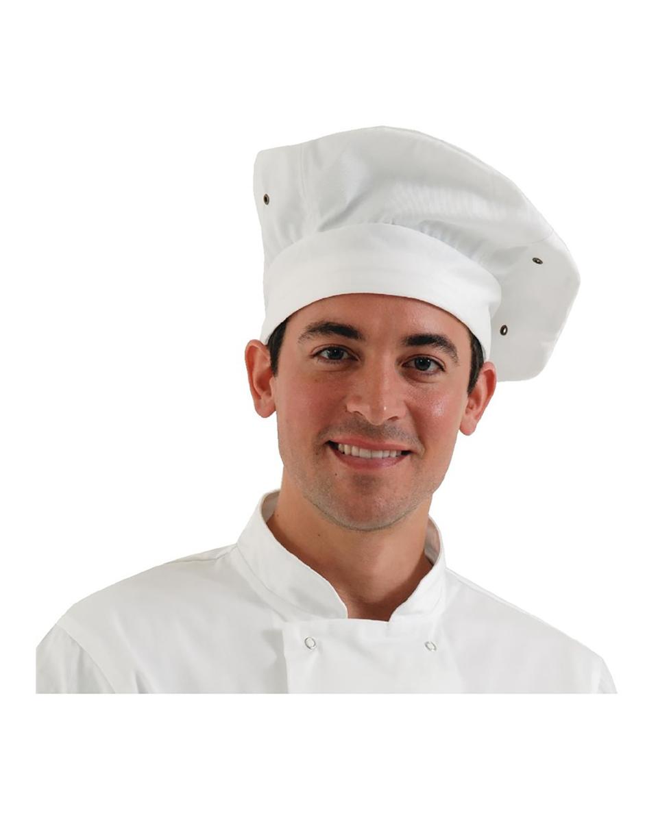 Toque de chef - Unisexe - Taille unique - Blanc - Polyester/Coton - Chef Works - A963