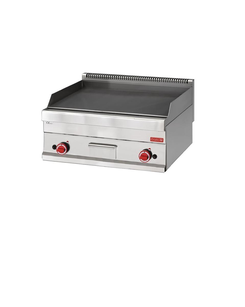 Plancha - Ligne 650 - Gaz - Striée - H 28 x 70 x 65 CM - 11,4 kW - Inox - Gastro M - GN059
