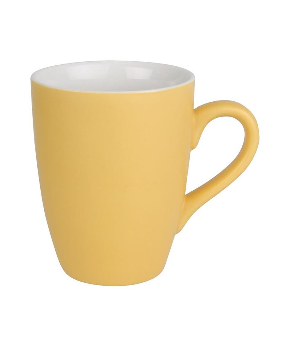Mug - 32 CL - 6 pièces - Jaune - Ø 8,2 x H 11 x 11,5 CM - Porcelaine - Olympia - CS040