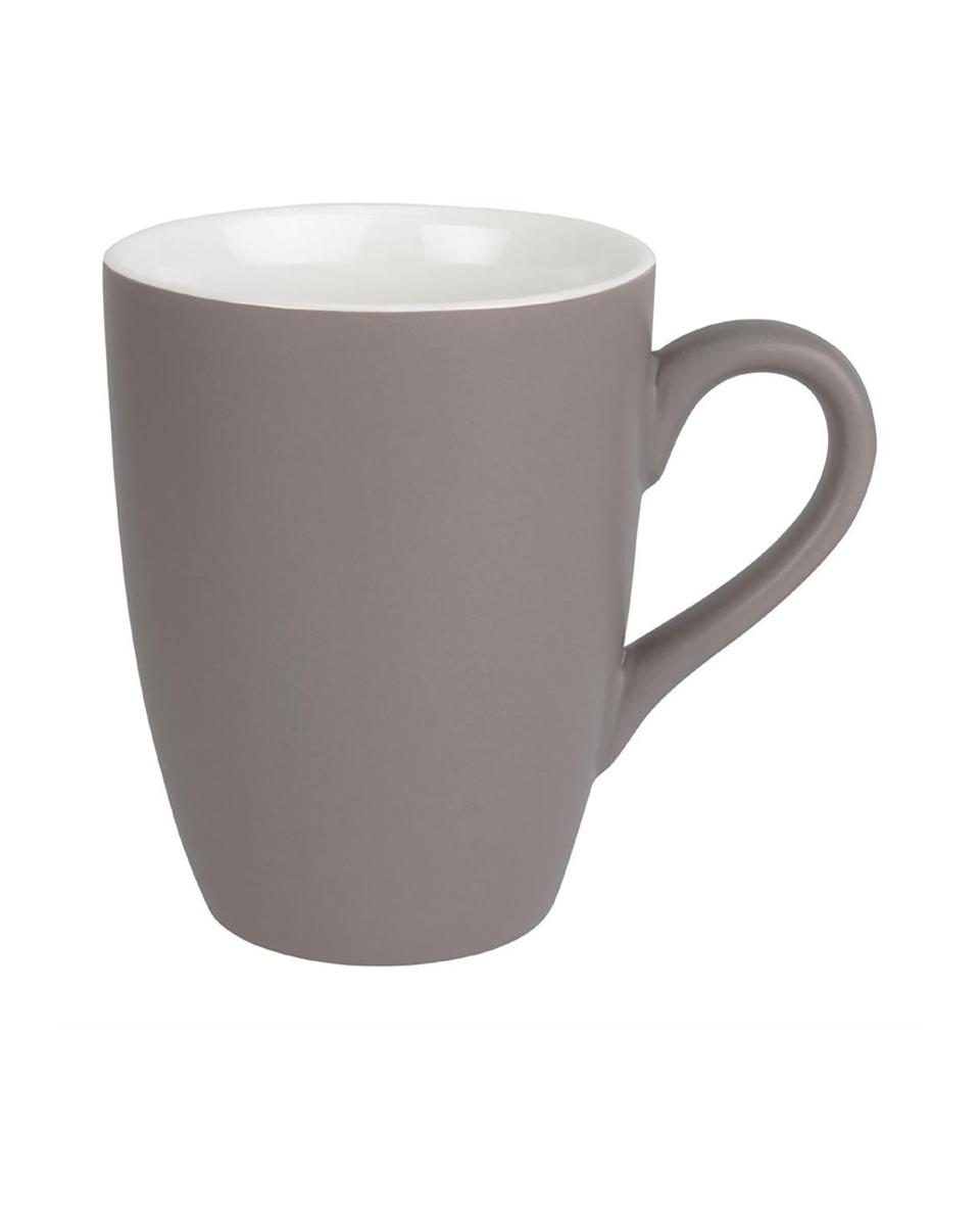 Mug - 32 CL - 6 pièces - Gris - Ø 8,2 x H 11 x 11,5 CM - Porcelaine - Olympia - CS041