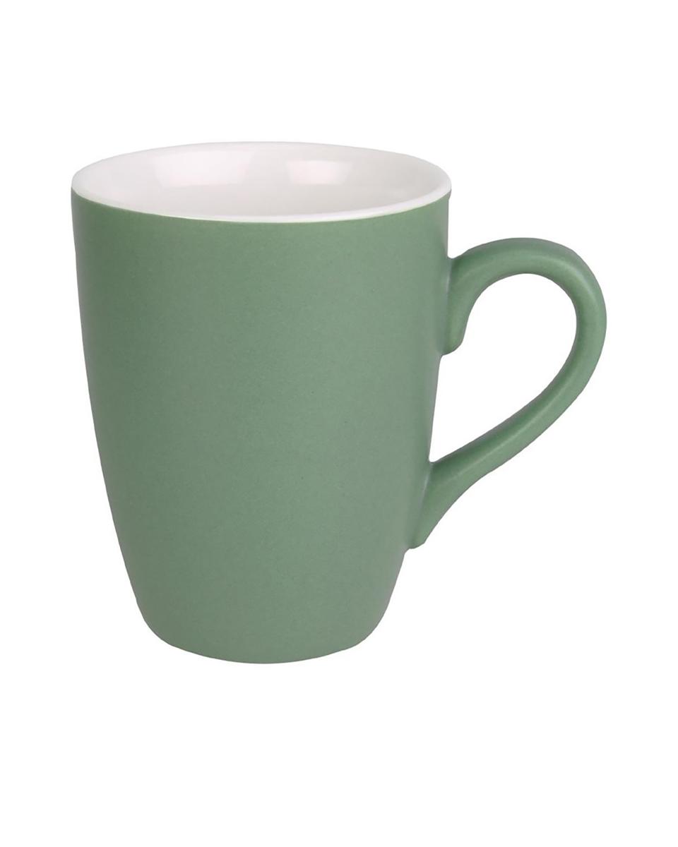 Mug - 32 CL - 6 pièces - Vert - Ø 8,2 x H 11 x 11,5 CM - Porcelaine - Olympia - CS044