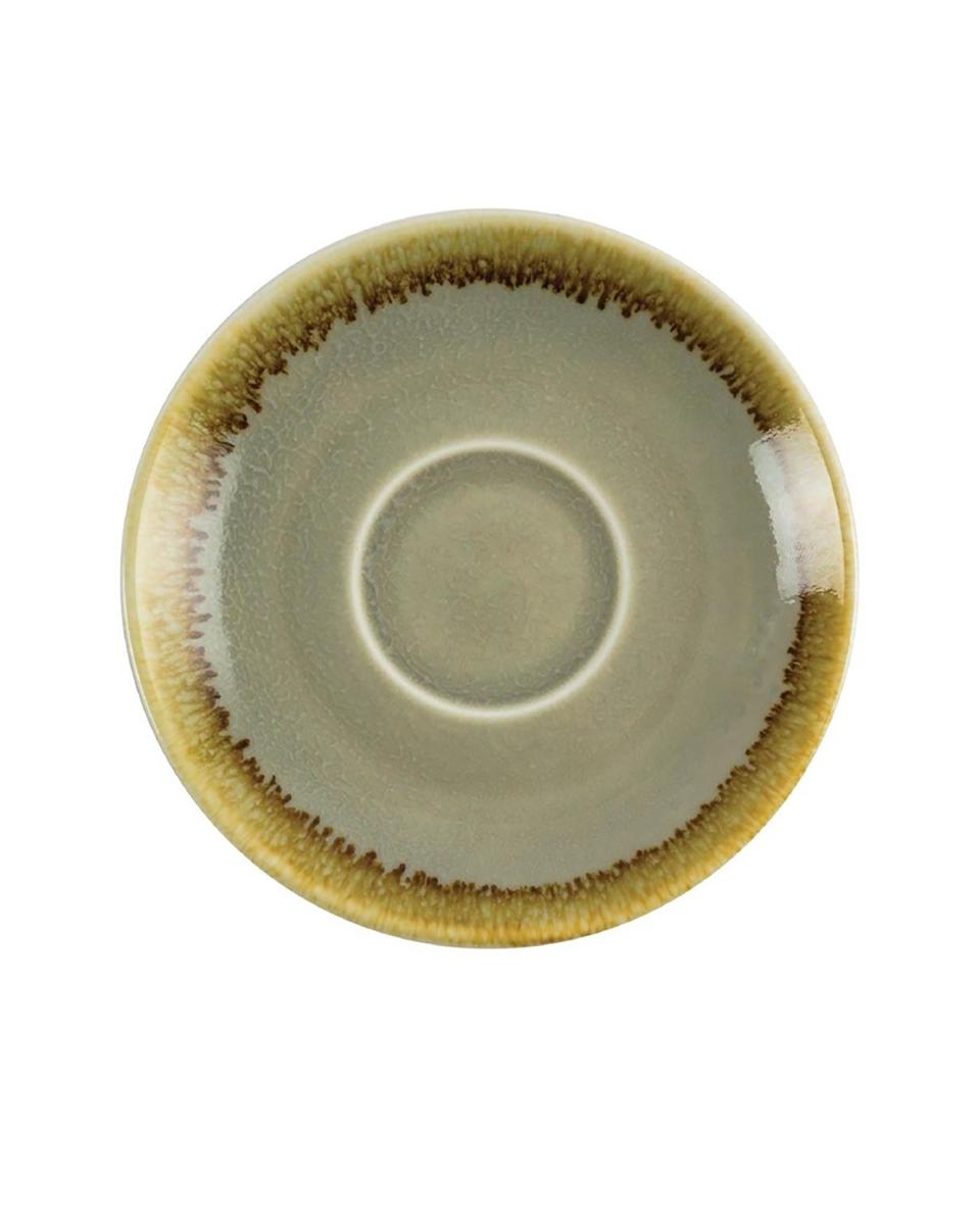 Tasse à expresso soucoupe - 6 pièces - Vert - Ø 11,7 CM - Porcelaine - Olympia - GP477