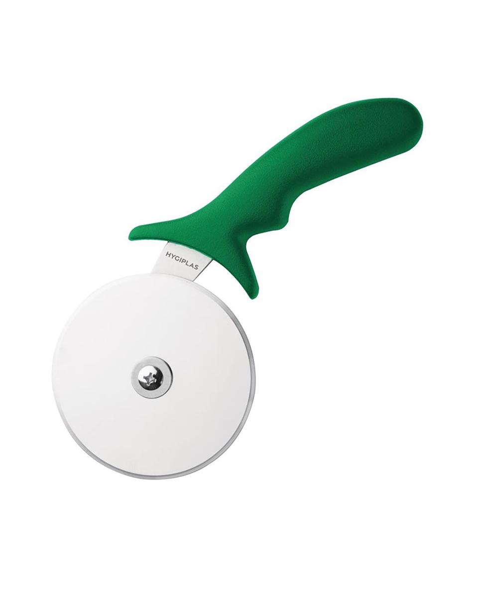 Coupe-pizza - Vert - Ø 10 x H 13 x 2,5 CM - Inox - Hygiplas - CC408
