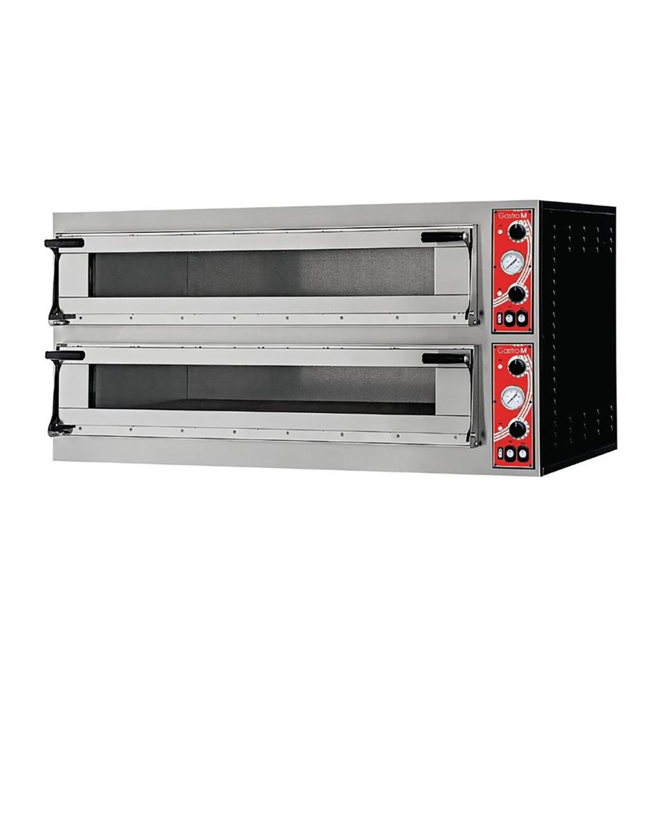 Four à pizza - 2 chambres - H 74,5 x 130,5 x 60 CM - 12 kW - 400 V - Gastro M - GR214