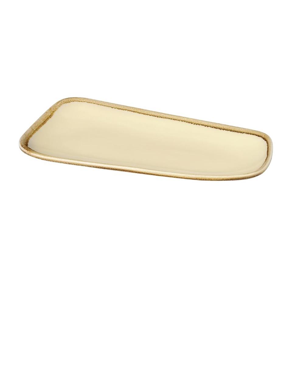 Plat - 4 pièces - Sable - H 2,5 x 29,5 x 14 CM - Porcelaine - Olympia - CP170