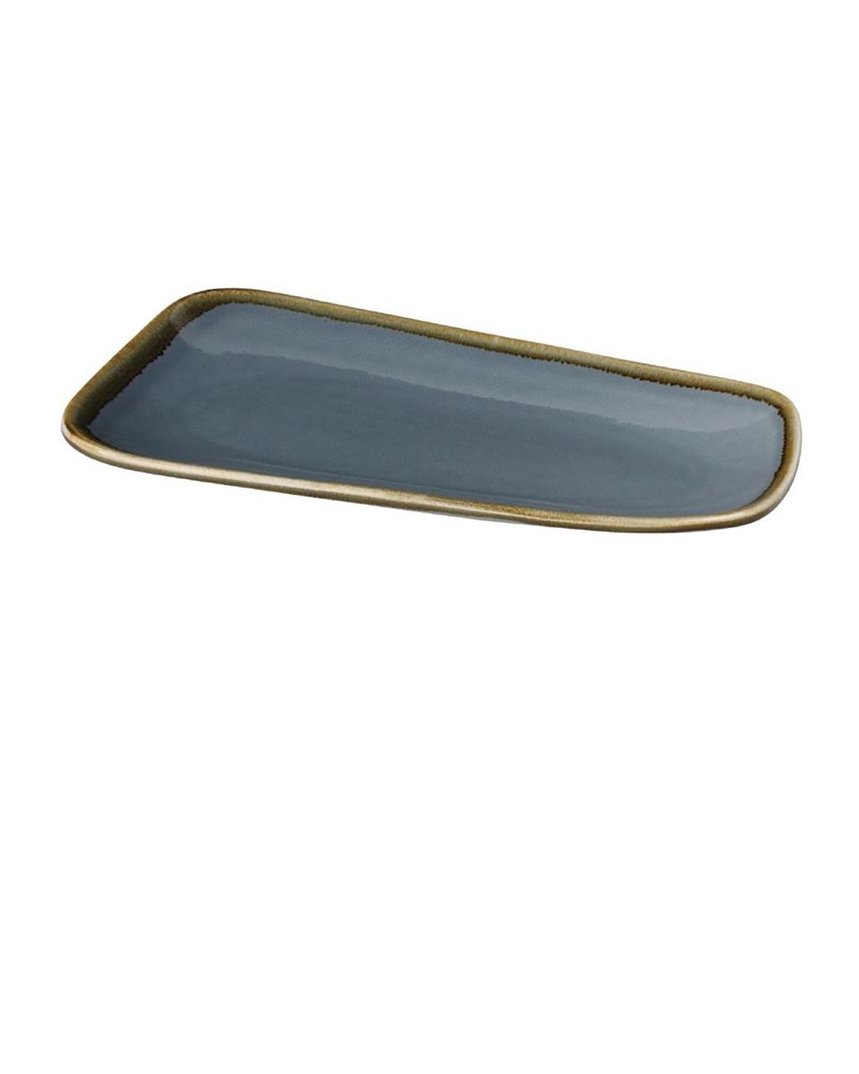 Plat - 4 pièces - Bleu - H 3 x 33,5 x 17,5 CM - Porcelaine - Olympia - CP951