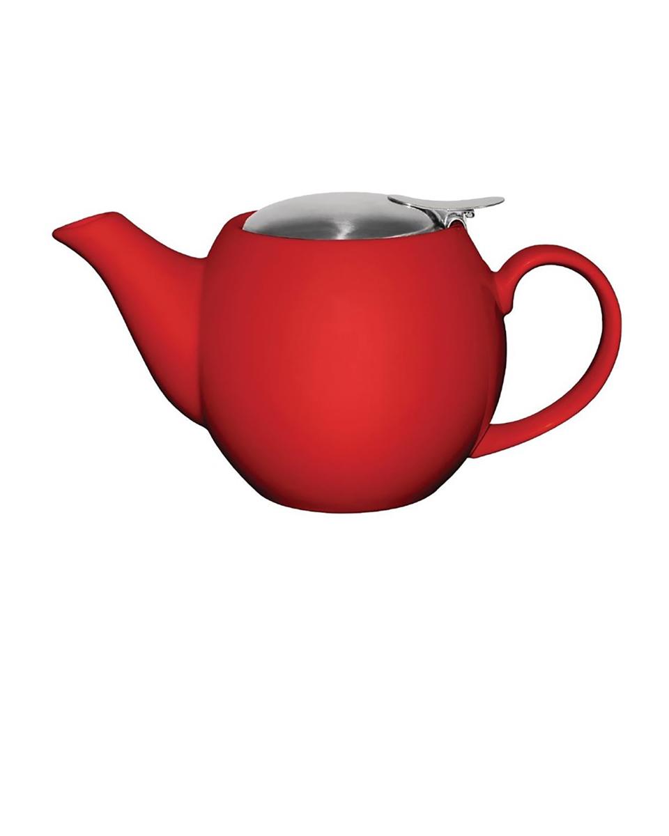Théière - 51 CL - Rouge - Ø 11 x H 10,4 x 19,4 CM - Grès - Olympia - GM594