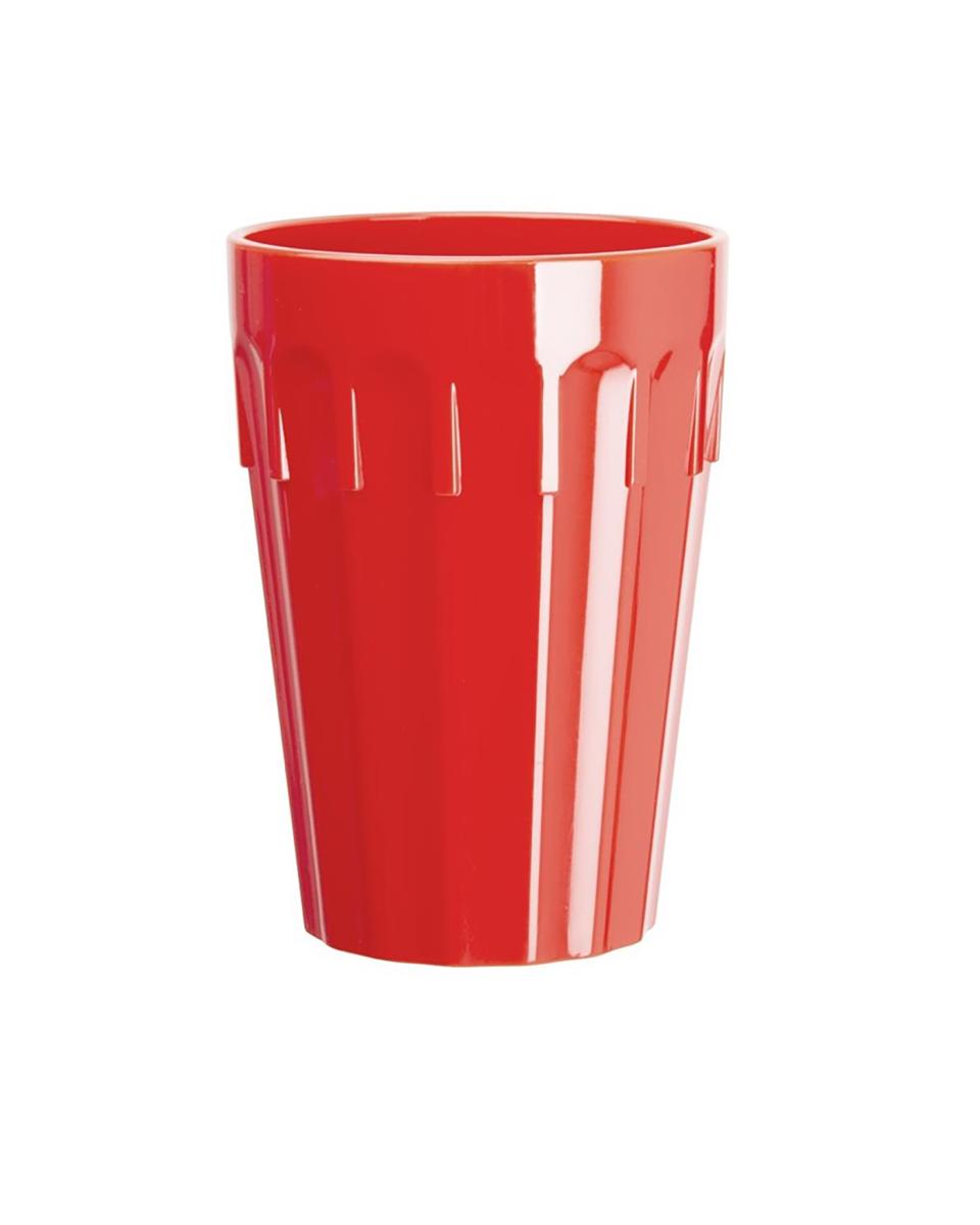 Gobelet - 26 CL - 12 pièces - Rouge - H 10 CM - Polycarbonate - Olympia - CB778
