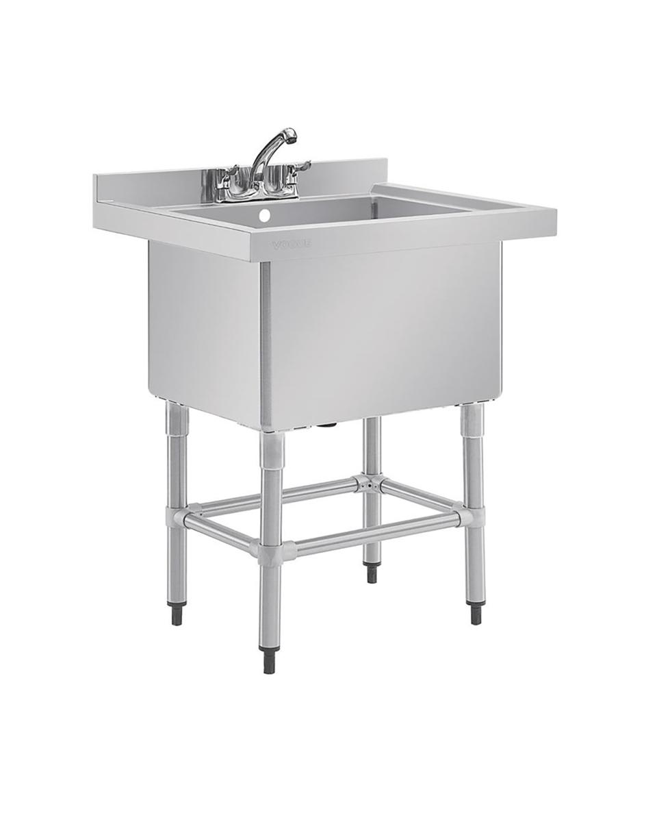 Evier - Extra Profond - 100 Litres - H 90 x 77 x 60 CM - Inox - Vogue - CE141