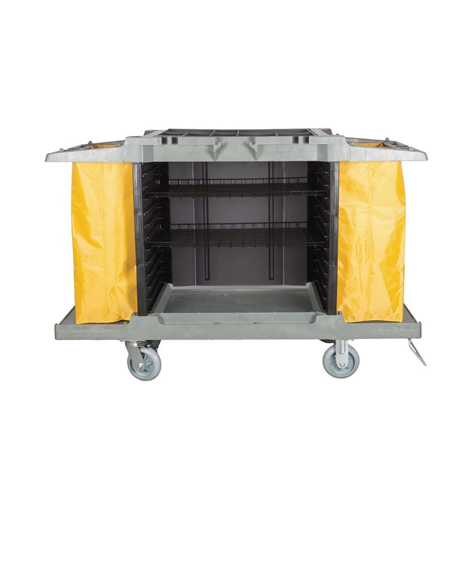 Chariot de ménage - 2 x 77 Litres - H 99 x 146 x 54 CM - Polypropylène - Jantex - DL011