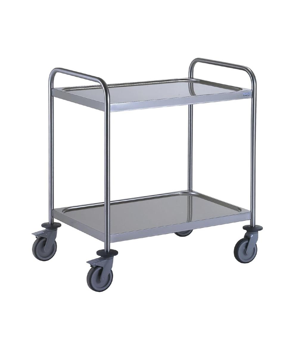 Chariot de service - 2 niveaux - inox - Tournus - GL885
