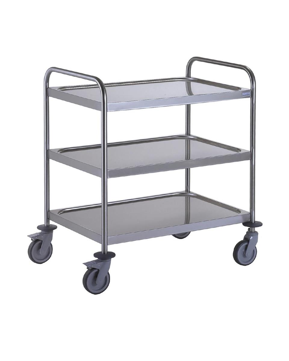 Chariot de service - 3 niveaux - inox - Tournus - GL886