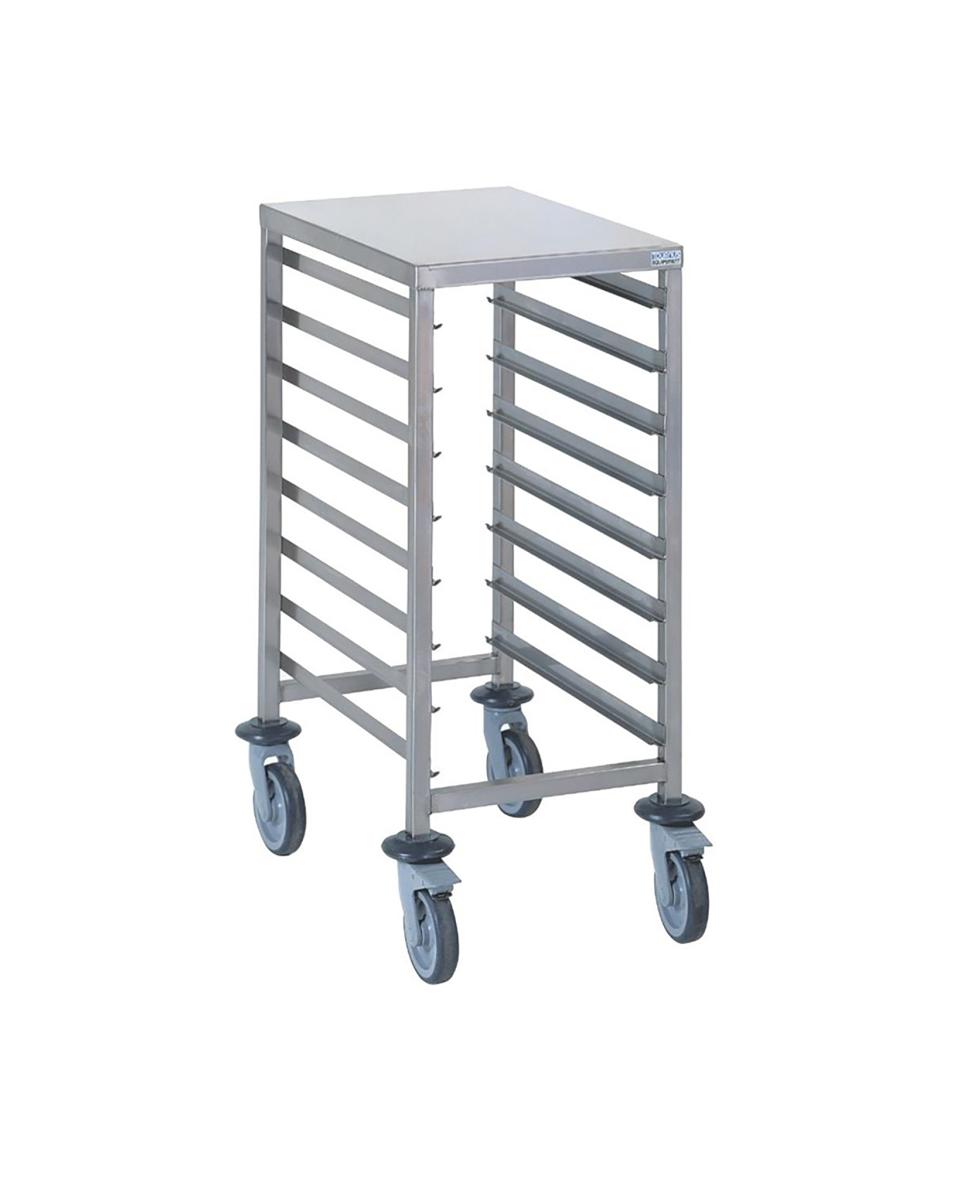 Regaalwagen - 8 x 1/1 GN - H 90 x 65,5 x 44,5 CM - Inox - Tournus - CG193