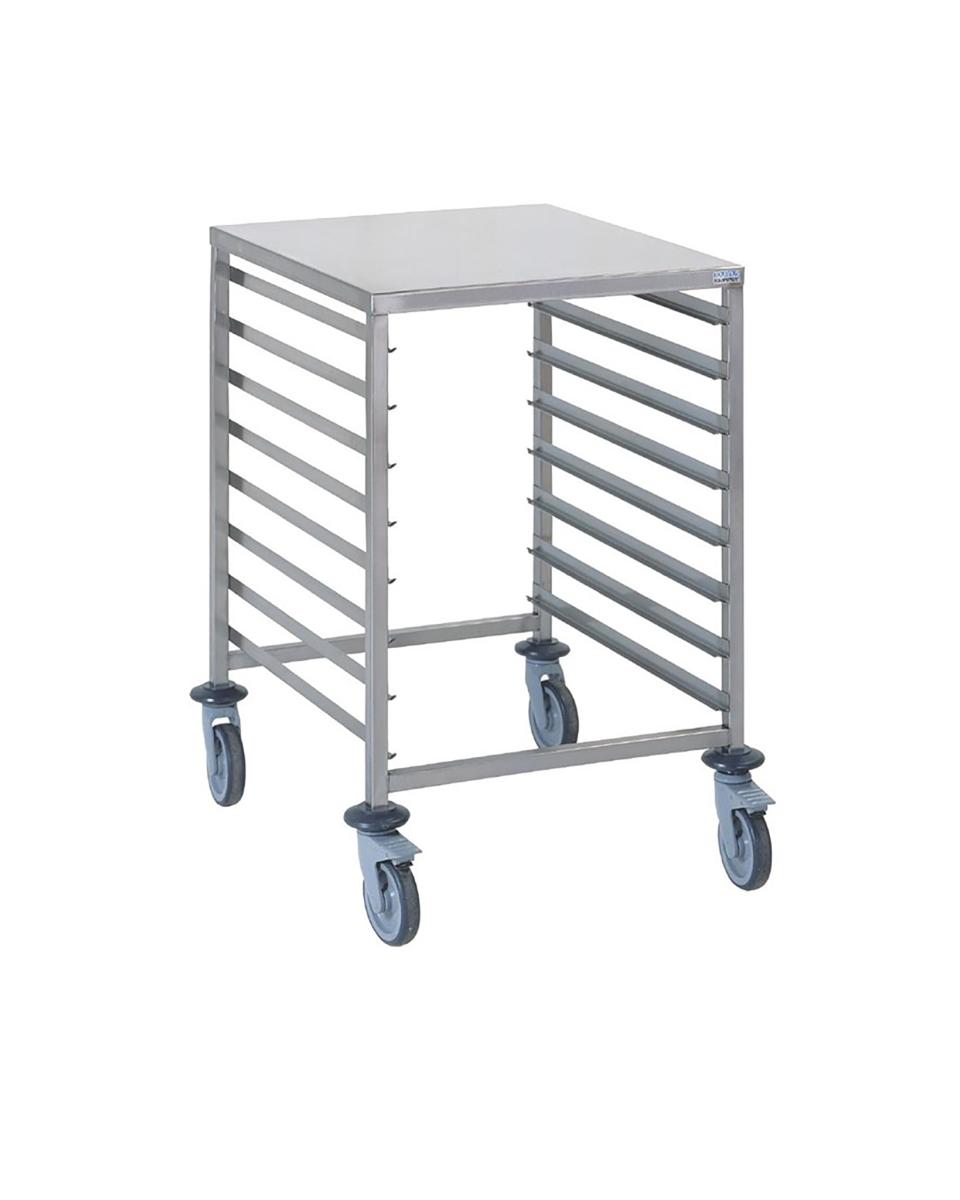Chariot à étagères - 8 x GN 2/1 - H 90 x 77,5 x 66 CM - Inox - Tournus - CG221