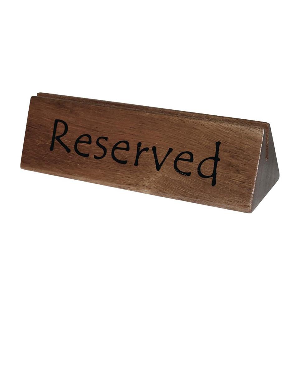 Assiette de réservation et porte-menu - 10 pièces - H 3,5 x 15 x 3,5 CM - Bois d'acacia - Olympia - CL381
