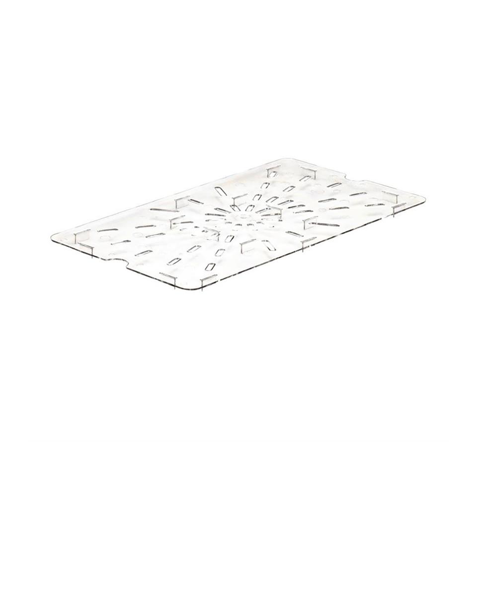 Grille d'égouttage - GN 1/3 - Transparent - 32,5 x 17,6 CM - Copolymère - Cambro - DA891