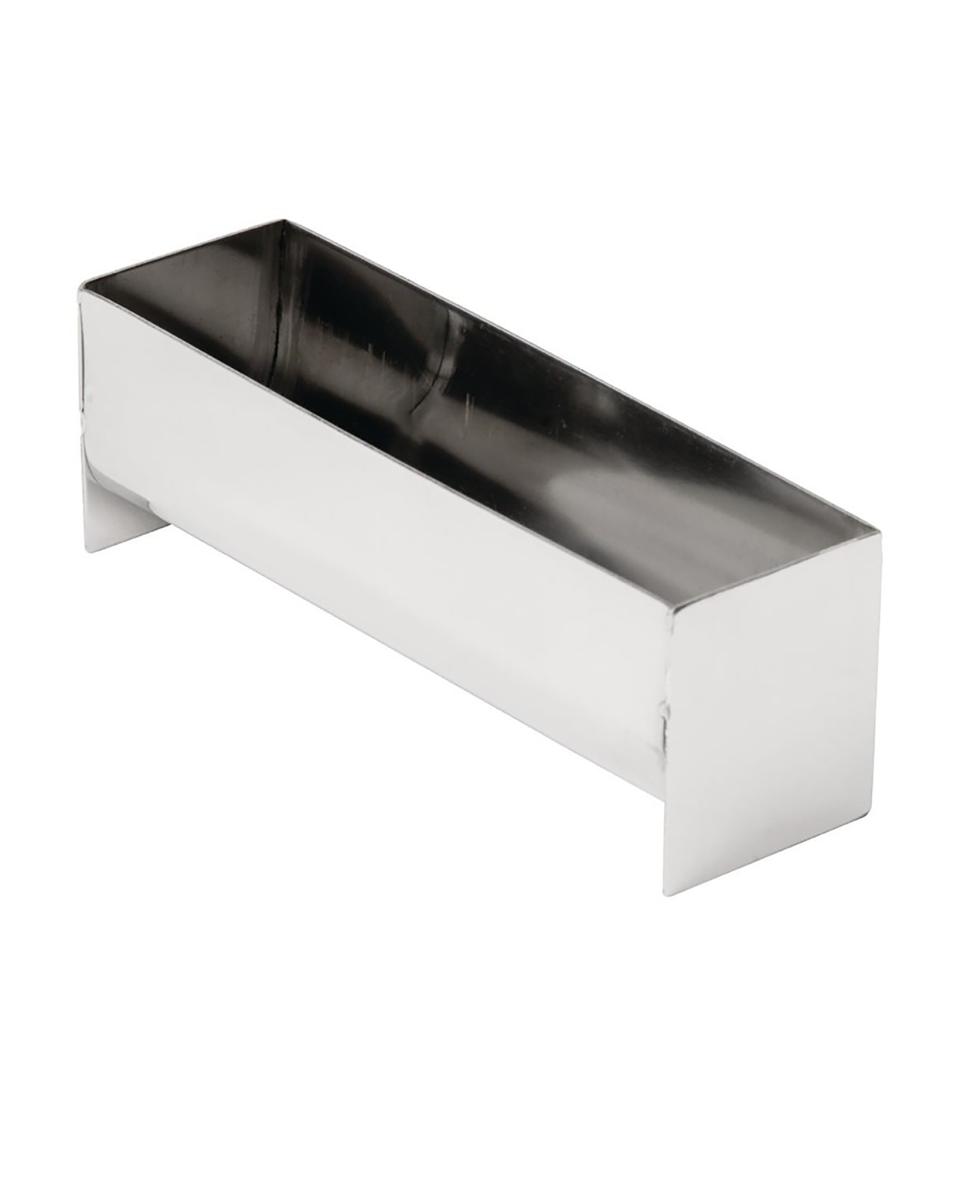 Moule à pâté et terrine - Forme en U - 0,2 Litre - H 4,5 x 3,5 x 13,5 CM - Inox - Vogue - E589