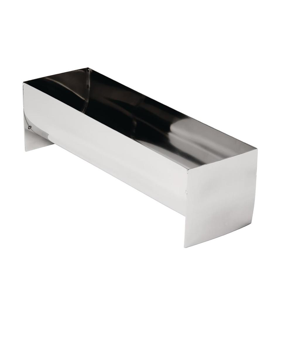 Moule à pâté et terrine - Forme en U - 1,1 Litre - H 8 x 7,5 x 26 CM - Inox - Vogue - E585