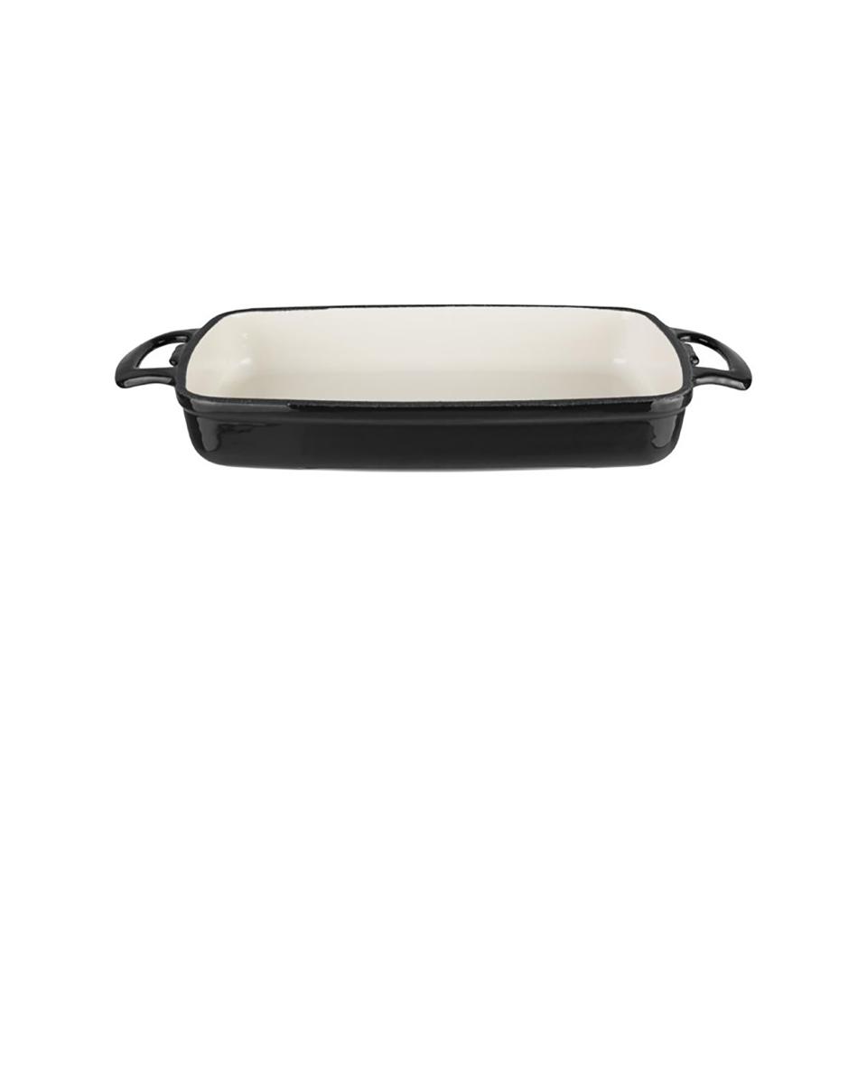 Plat à Four - 1,8 Litre - Noir - H 4 x 37 x 21,7 CM - Fonte - Vogue - GH323