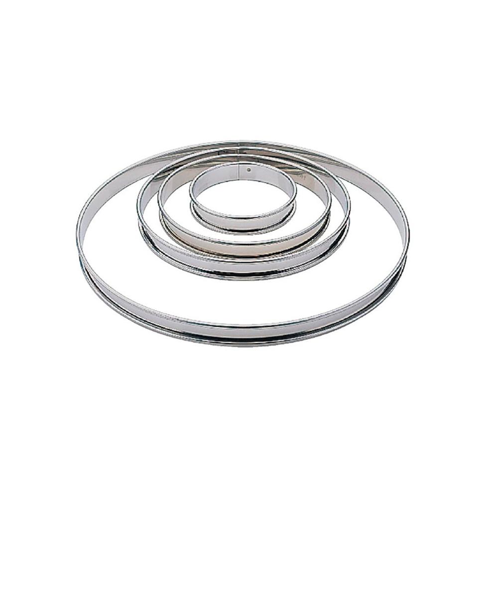 Cercle à gâteau - Ø 16 x H 1,8 CM - acier inoxydable - E645