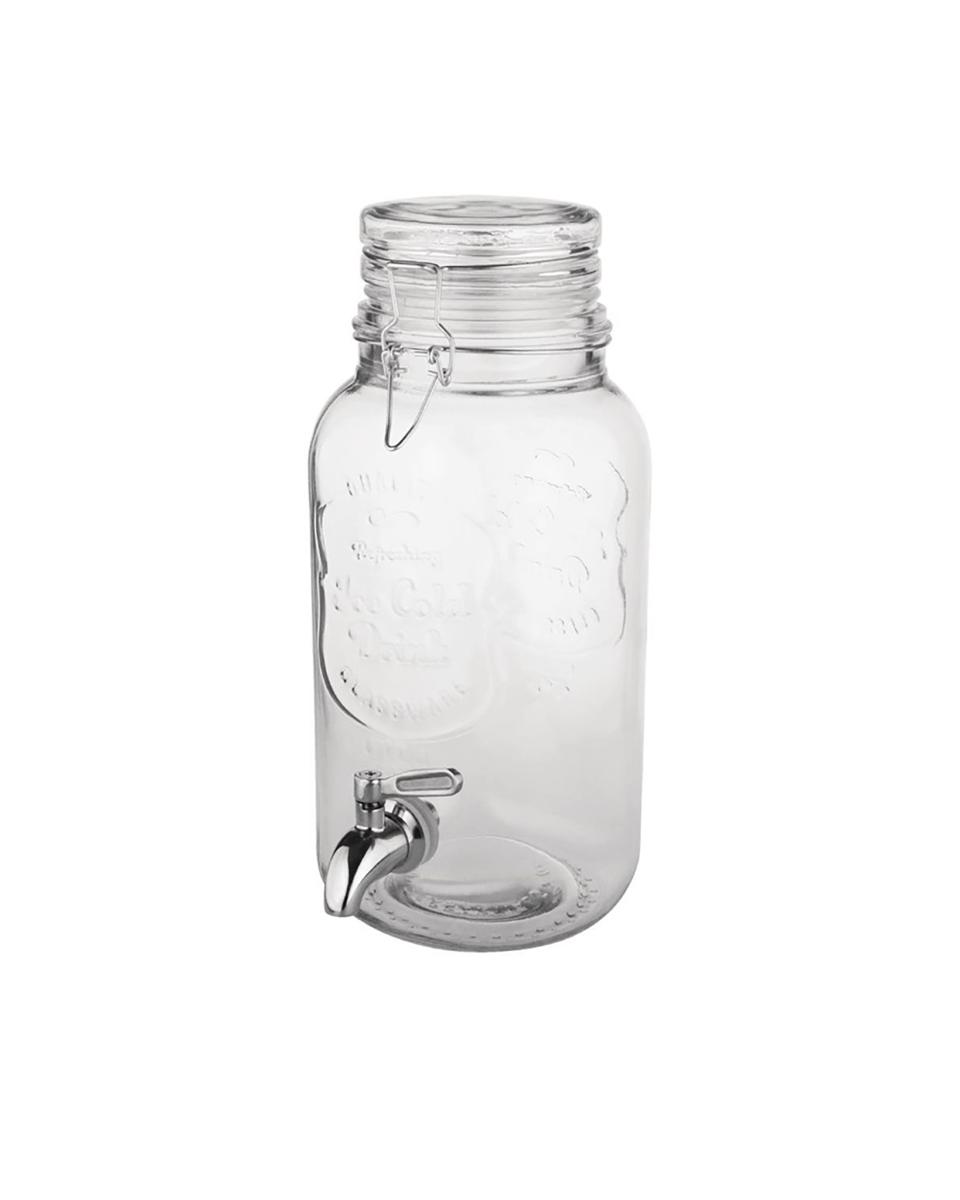 Distributeur de boissons froides - 3,6 Litre - H 32,5 x 19,5 x 14,5 CM - Verre - Olympia - CN680