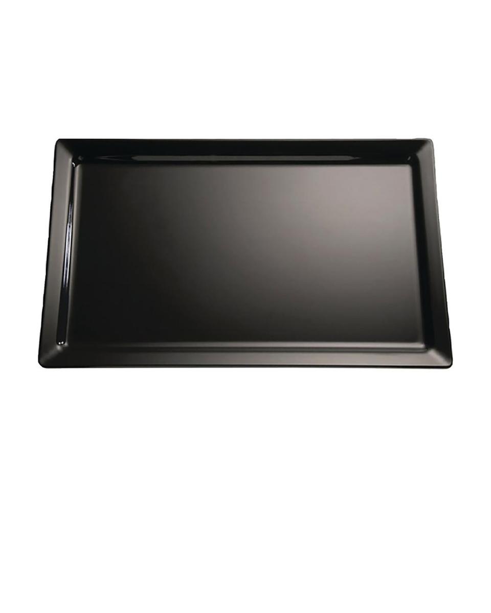 Plat - 1/2 GN - Noir - H 3 x 32,5 x 26,5 CM - Mélamine - APS - GF123