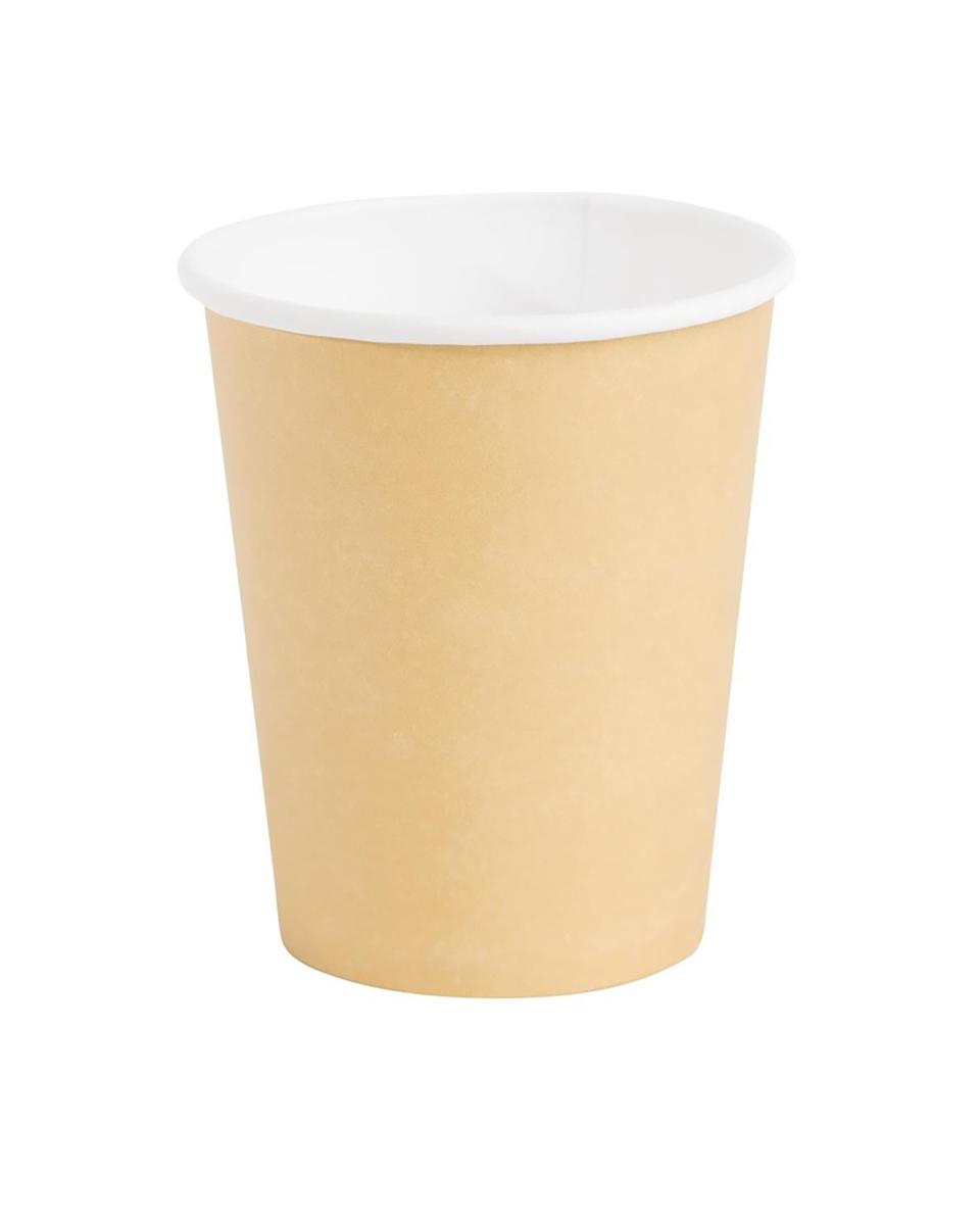 Gobelets à café jetables - 23 CL - 50 pièces - Marron - Ø 8,3 x H 9 CM - Carton - Fiesta - GF031