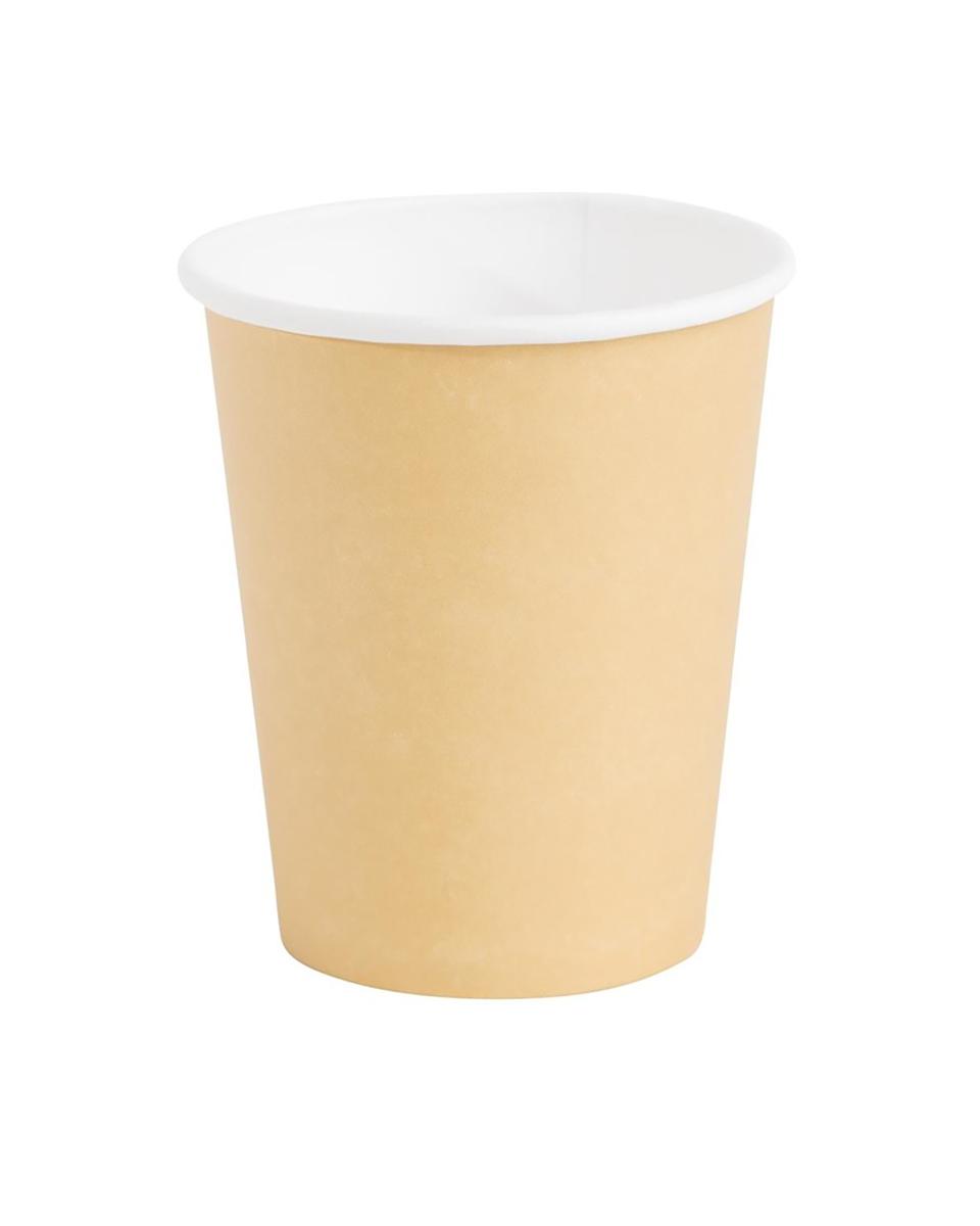 Gobelets à café jetables - 23 CL - 1000 pièces - Marron - Ø 8,3 x H 9 CM - Carton - Fiesta - GF030
