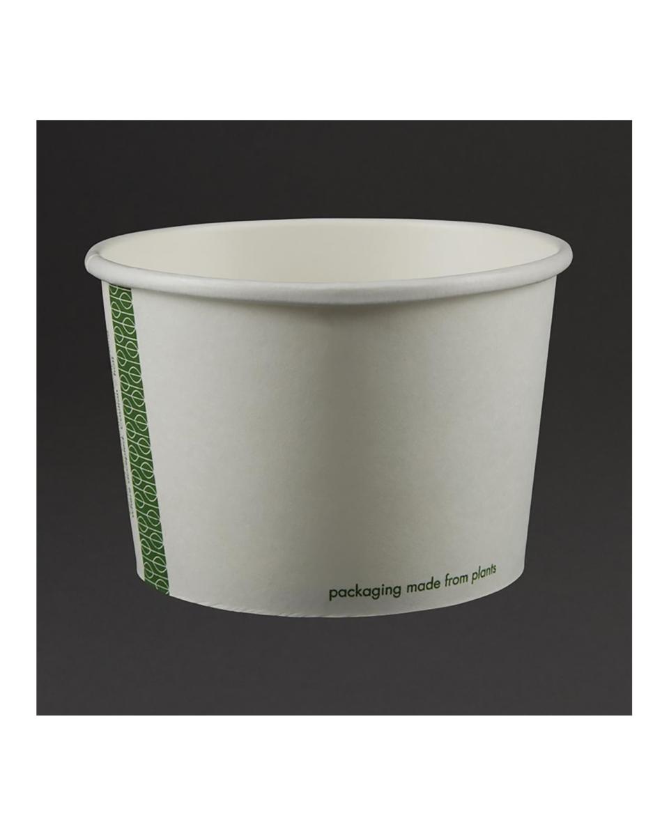 Contenants jetables - 0,45 Litre - 500 pièces - Ø 11,5 x H 7,7 CM - Carton/Pla - Vegware - GF047