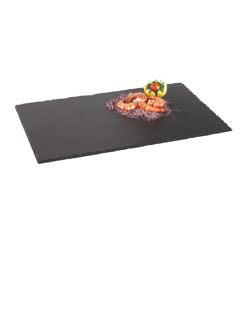 Plat de service - 1/1 GN - Noir - H 0,8 x 32,5 x 53 CM - Ardoise - Olympia - DP160