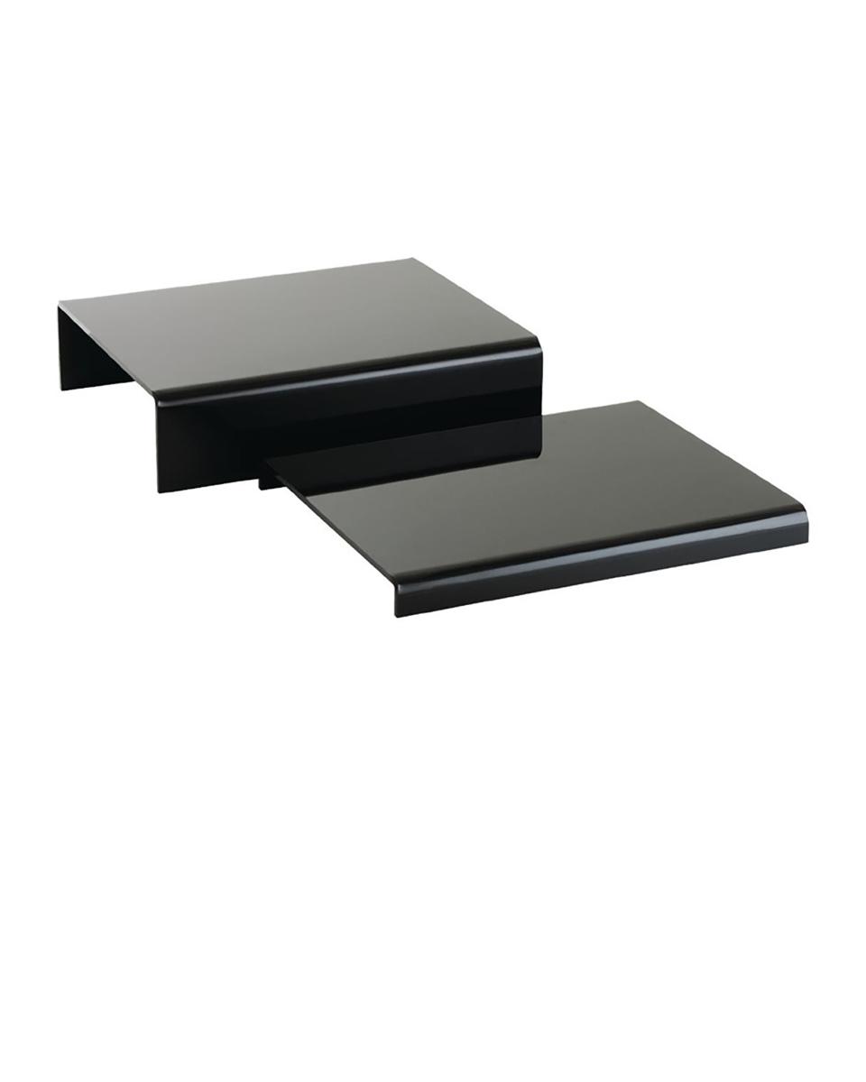 Présentoir escalier buffet - Noir - H 7,5 x 30 x 25 CM - Acrylique - Olympia - CC450