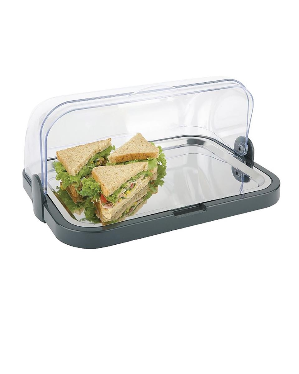 Présentoir buffet réfrigéré - H 20,5 x 44 x 32 CM - Inox - APS - CB793