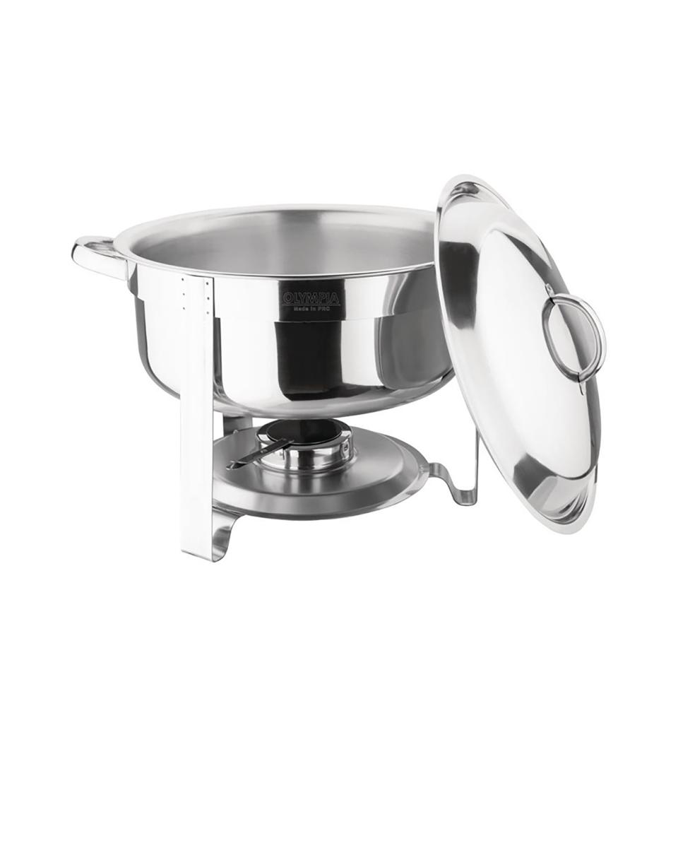 Chafing dish - 7,5 Litre - Argent - H 42 x 34 x 33 CM - Inox - Olympia - CB063