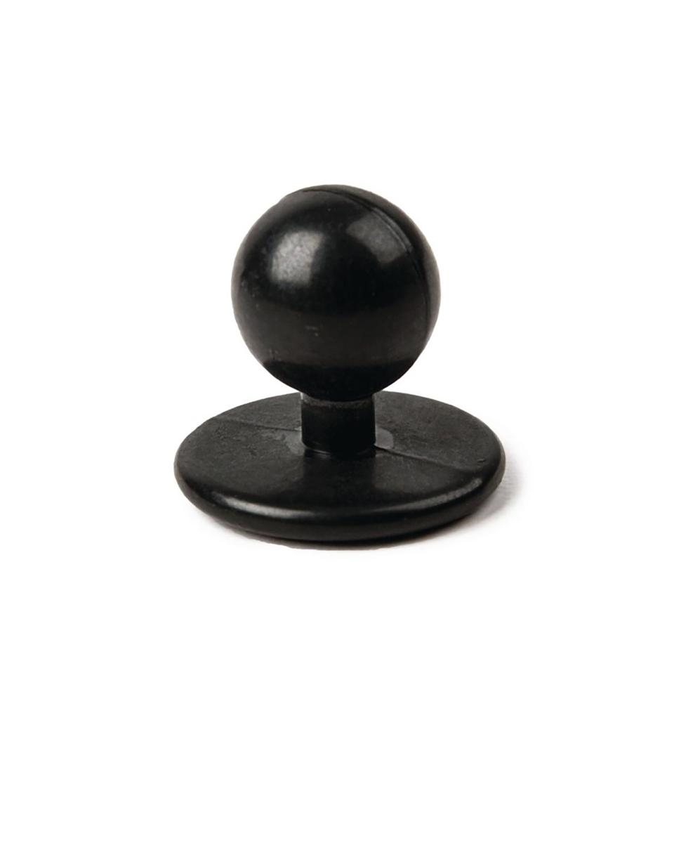 Boutons Boule - Unisexe - 12 pièces - Noir - Plastique - Blancs Chefs Vêtements - A016