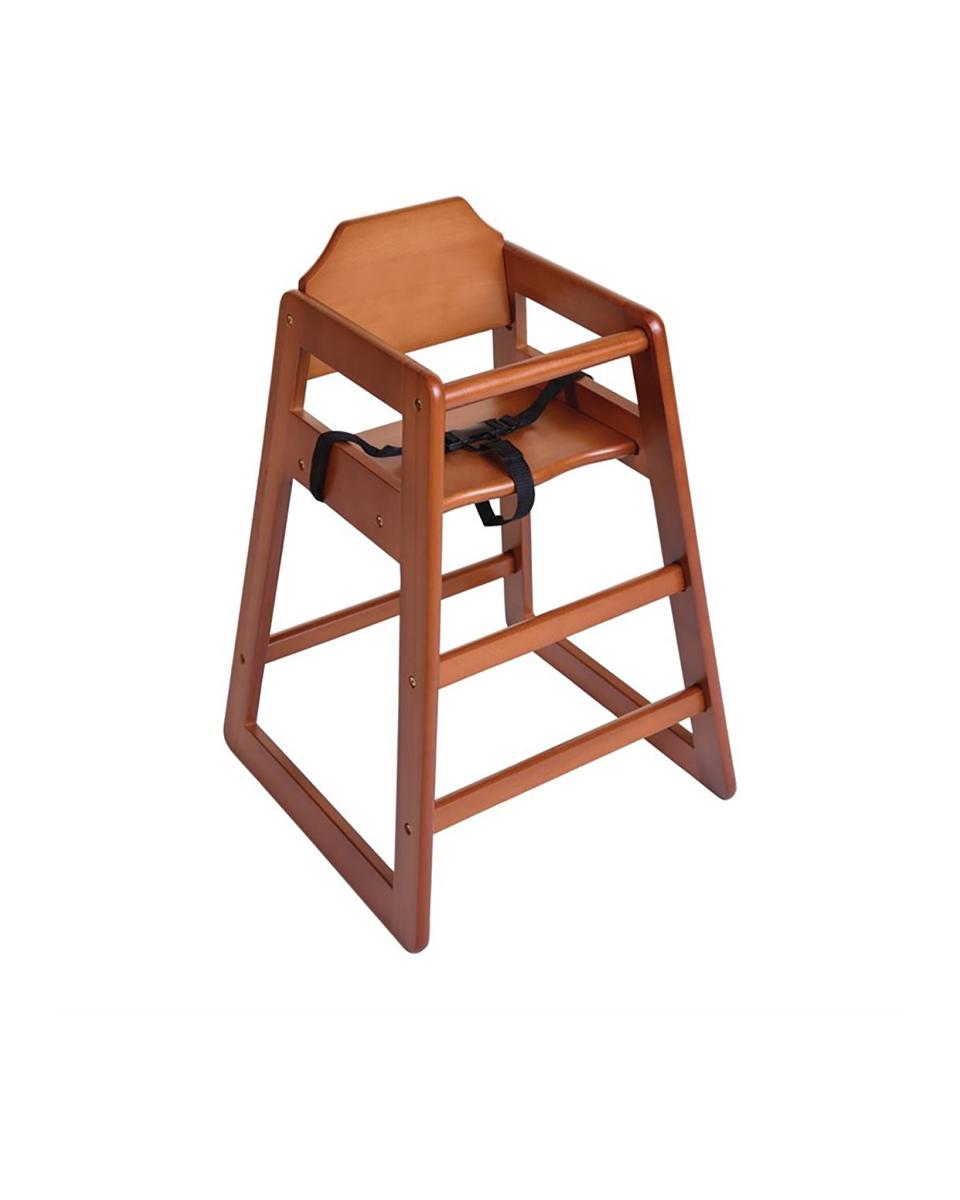 Chaise haute - Marron foncé - H 75 x 51 x 51 CM - Bois - Bolero - DL901