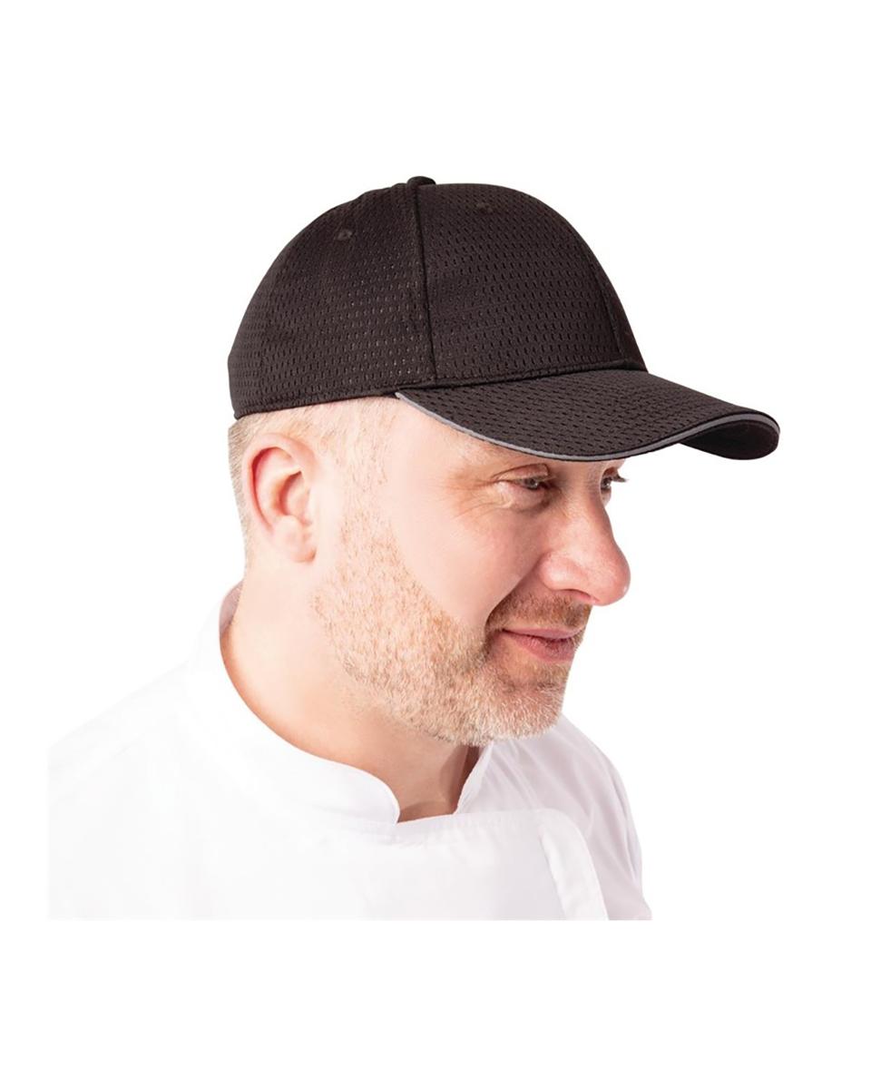 Casquette de baseball - Unisexe - Taille unique - Noir/Gris - Polyester/Coton - Chef Works - A942