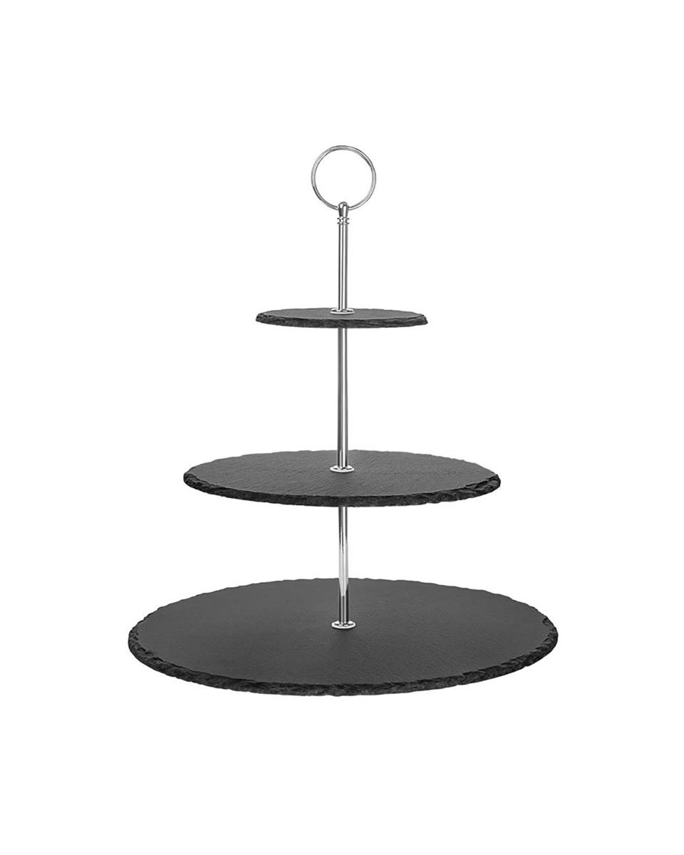 Etagère - Ø 30 x H 34,5 CM - Ardoise - Olympia - GF991