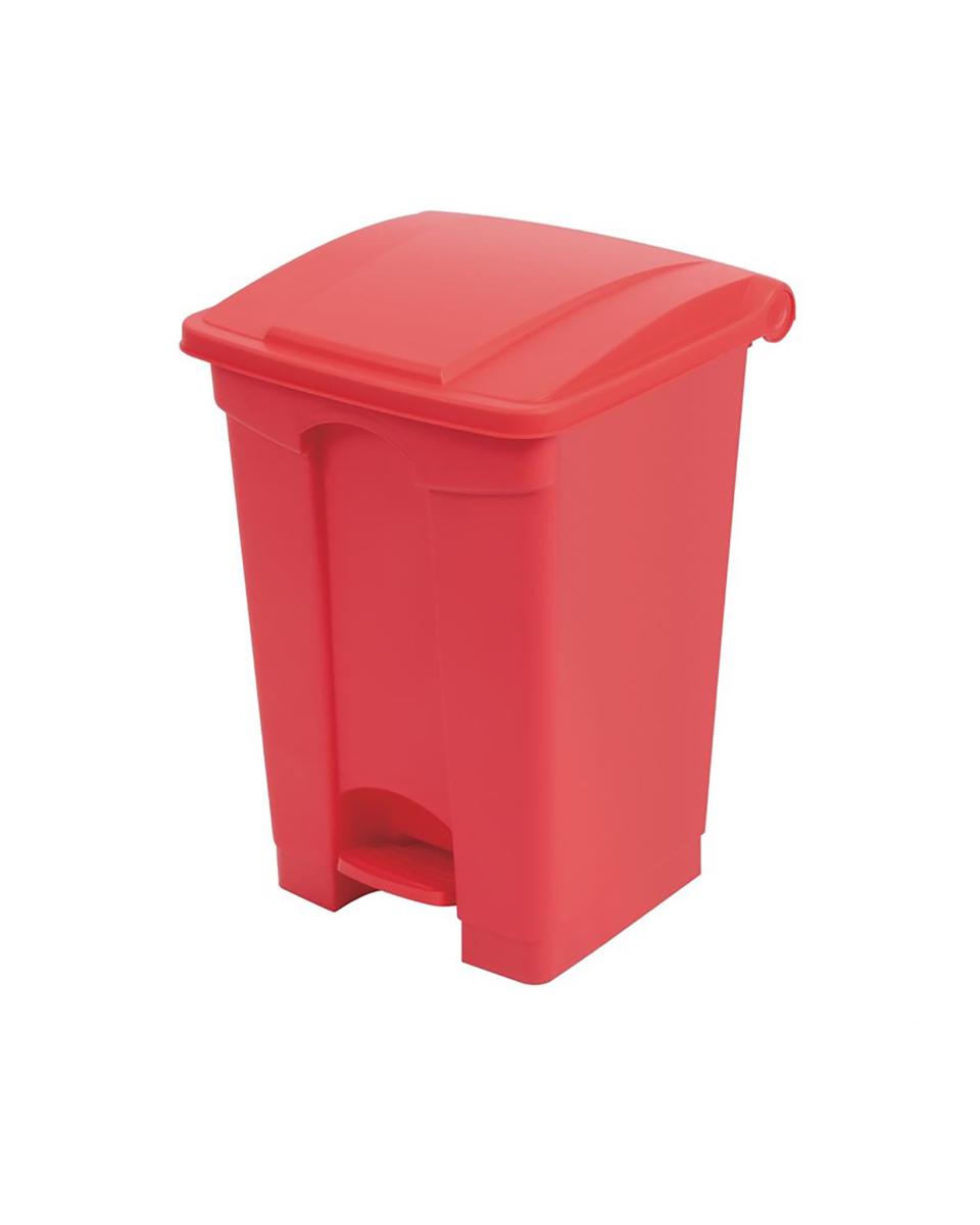 Poubelle - 45 Litres - Rouge - H 60 x 40,5 x 39,5 CM - Polypropylène - Jantex - DC708