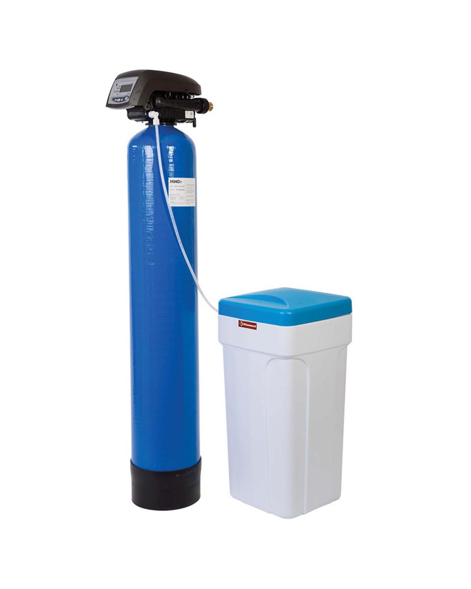 Adoucisseur d'eau - 50 Litre - Chrono et compteur volumétrique - Bouteille externe - Diamant - ADD-50/DL-2