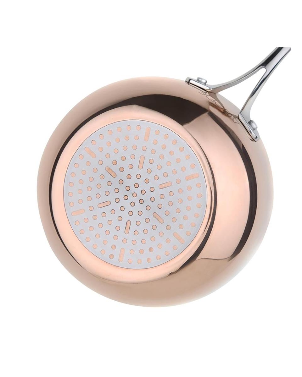 Sauteuse - 1,8 Litre - Ø 20 x H 9 CM - Aluminium/Inox/Cuivre - Vogue - CM677