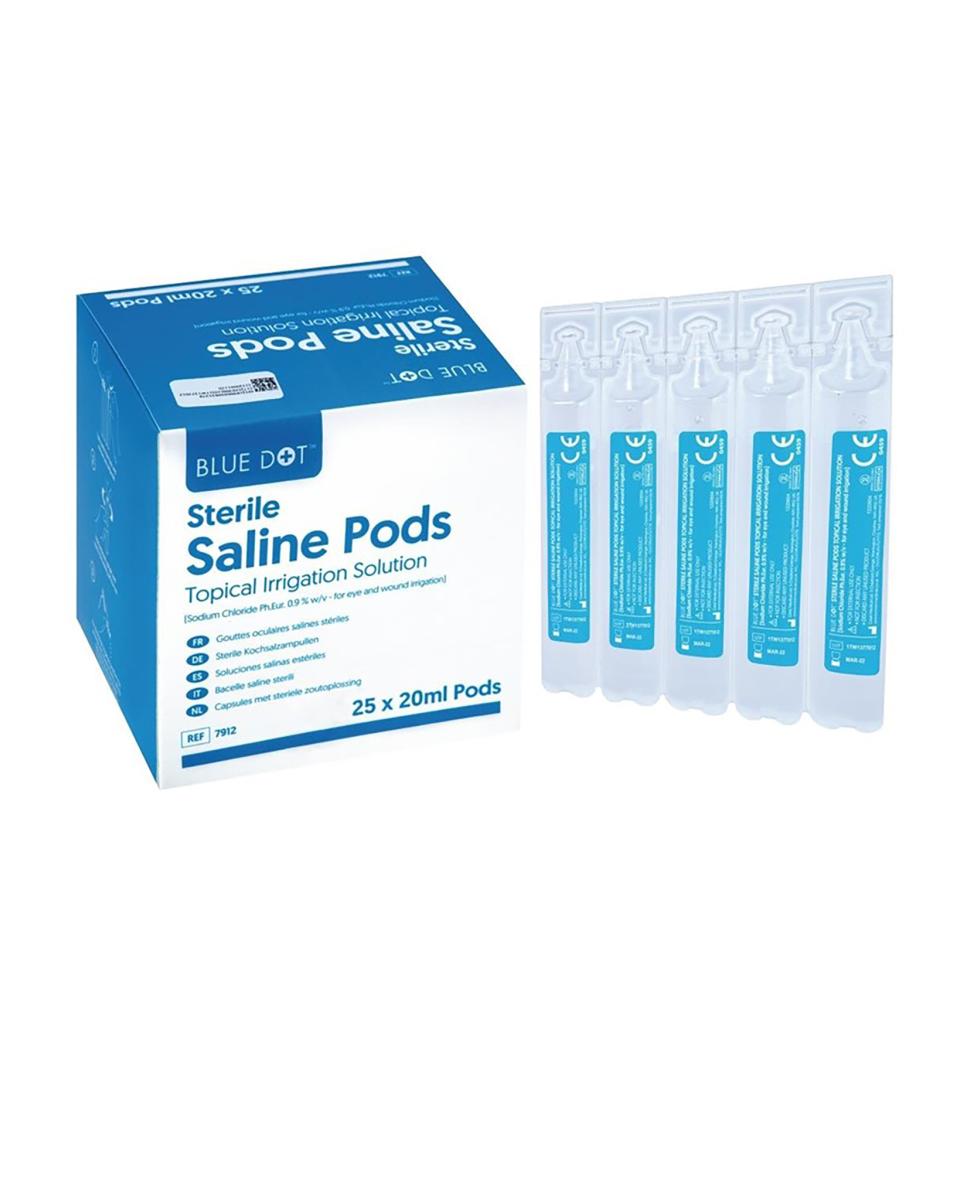 Capsules douche oculaire - 25 pièces - H 11,2 x 11,2 x 9,5 CM - DC126