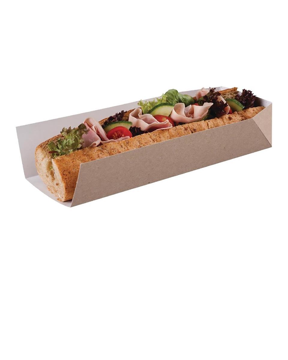 Boite baguette jetable - 500 pièces - H 5 x 8 x 25 CM - Carton - Colpac - CK937
