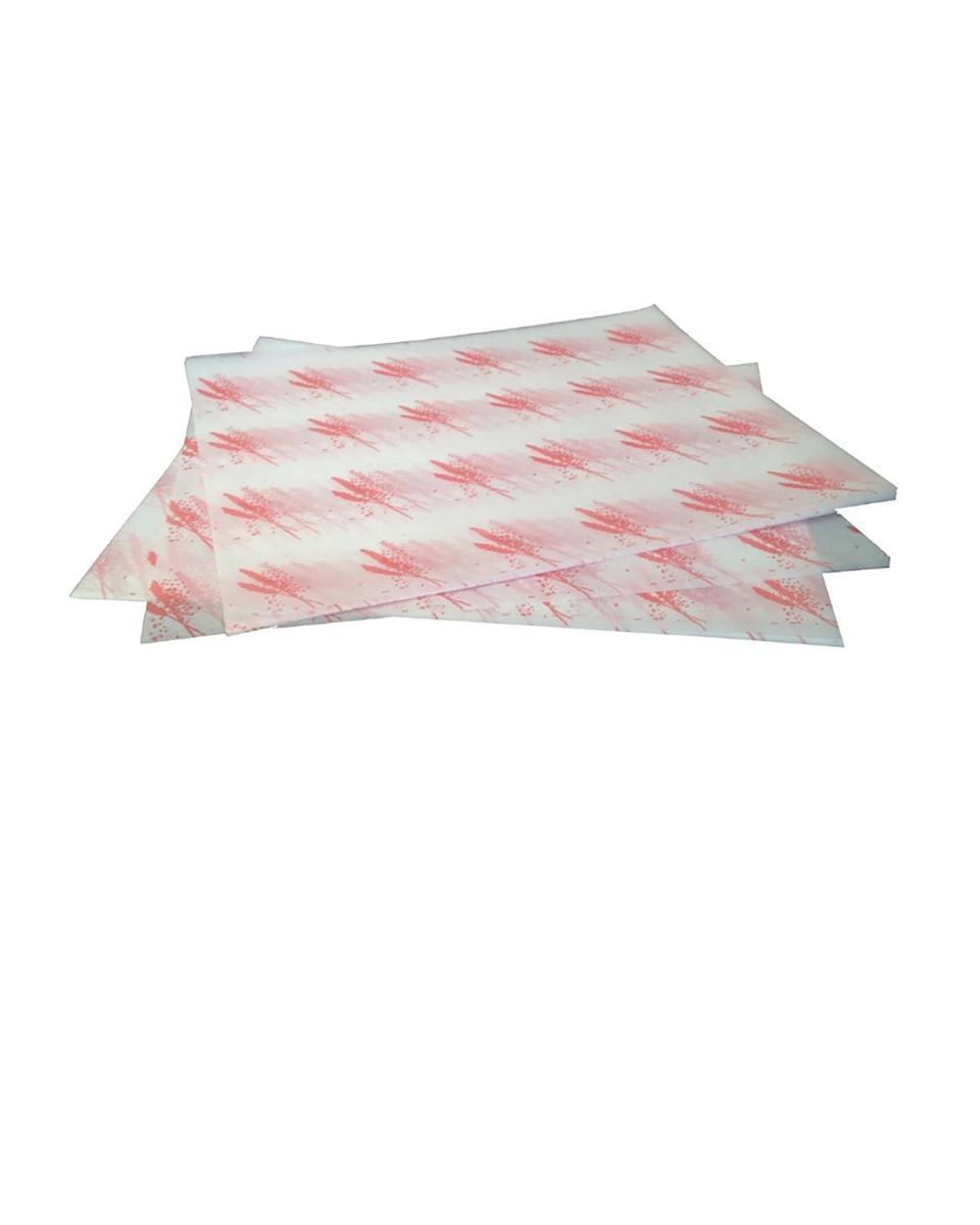 Papier à hamburger - 1000 pièces - Rouge - 24,5 x 30 CM - GH036
