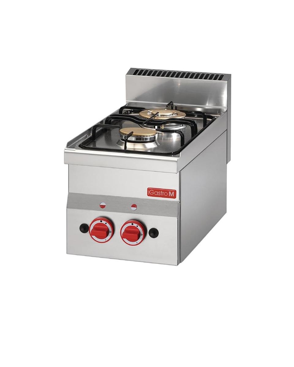 Réchaud à gaz - Ligne 600 - 2 feux - H 28 x 30 x 60 CM - Inox - Gastro M - GL900