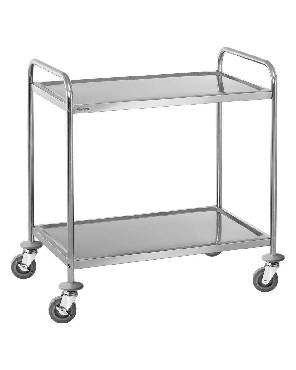 Chariot de service - 2 plateaux - Inox - Démontable - Bartscher - A300062