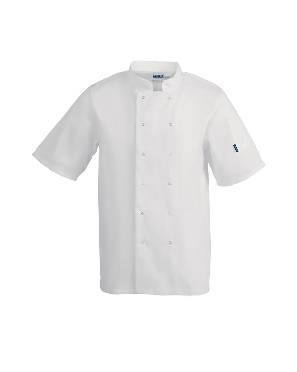 Veste de Chef - Unisexe - Blanc - Polyester/Coton - Vêtements de Chefs Blancs - A211