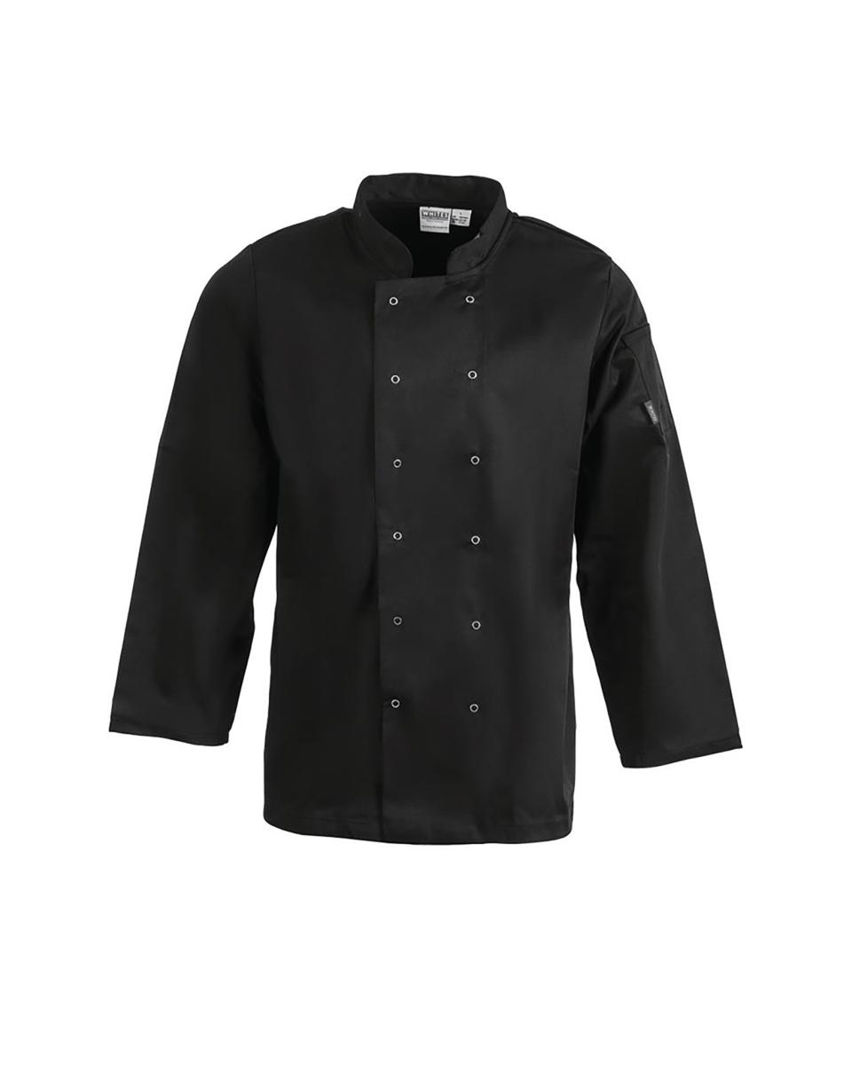 Veste de Chef - Unisexe - Noir - Polyester/Coton - Vêtements de Chef Blancs - A438